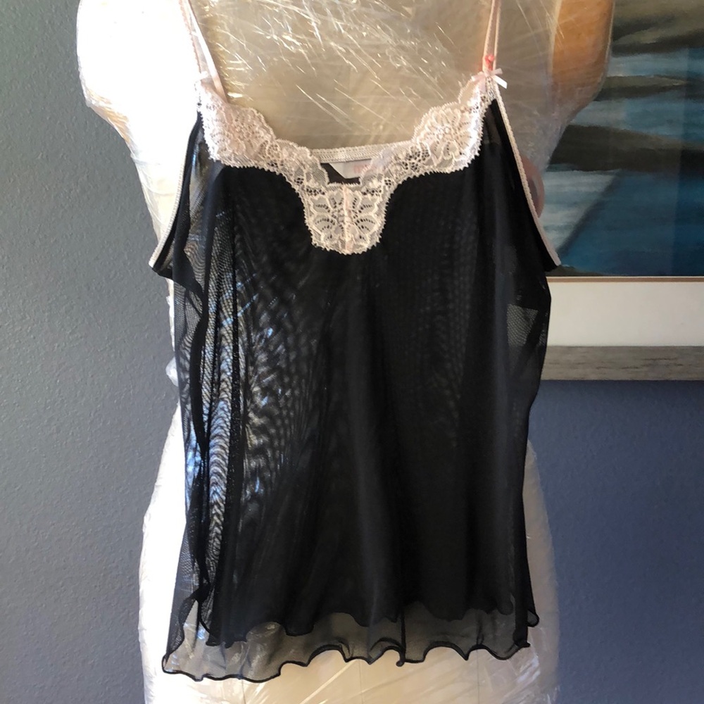 Black Sheer Camisole Top